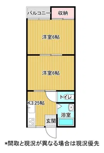 コーポ平山B【2階】の間取り