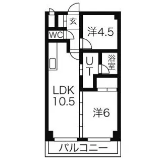 レジデンスコンノ【5階】の間取り