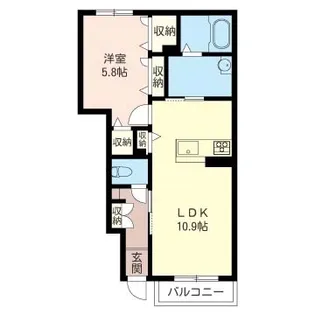 フレーテガルテン【1階】の間取り