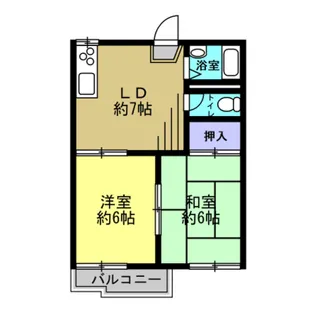ハイツナカタI【2階】の間取り