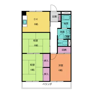 コーポ憩【1階】の間取り