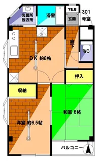 フランソワーズシミズ【3階】の間取り
