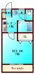 徳島県徳島市昭和町7【マンション】の間取り