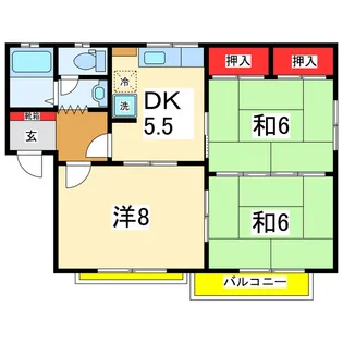 メゾン松波A【1階】の間取り