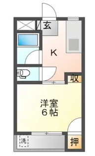 サントリーニA【2階】の間取り