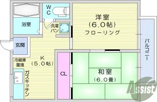コーポアンデルセン1【2階】の間取り