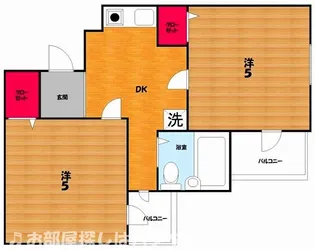 ミングルAP、星ヶ丘二番館【4階】の間取り