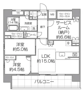 プレサンスロジェ岡山駅元町【15階】の間取り