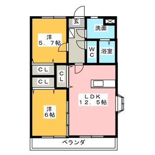 ルーラルシティ【1階】の間取り