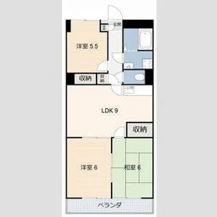 ハウス城東【3階】の間取り