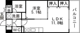 富山県富山市安野屋町2【マンション】の間取り