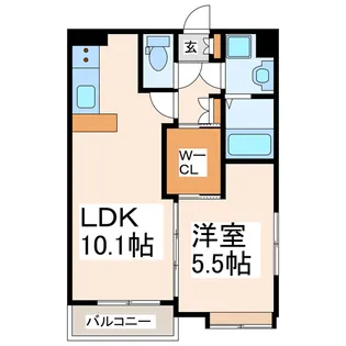 メイン白山【3階】の間取り