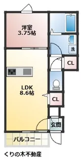 Casa Pacifica Haishi【1階】の間取り