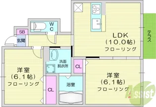 unity α【1階】の間取り