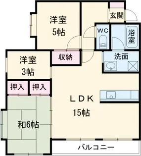 リバーグランドハイツ【2階】の間取り