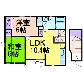 アグリーアブルハウス I【2階】の間取り