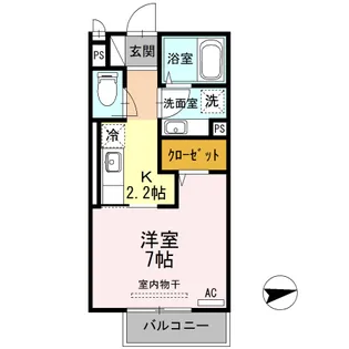 グランピエール瀬戸口【2階】の間取り