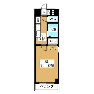 スプリングアベニュー【4階】の間取り