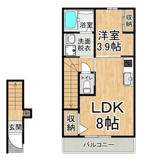 エルミタージュ【2階】の間取り