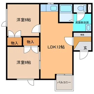 レジデンスマンワIV【2階】の間取り