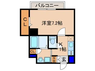 仮)グロスロシェ七条【1階】の間取り