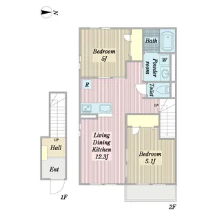 ソレーナnakahara【2階】の間取り