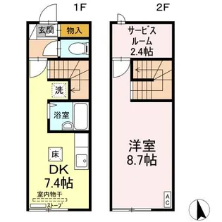 青森県弘前市大字春日町【一戸建】の間取り