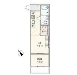アザーレ・ディオン六会日大前【1階】の間取り