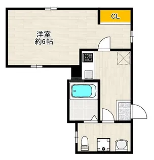東京都大田区羽田3【アパート】の間取り
