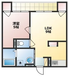 ヴェル・コート阪手【2階】の間取り