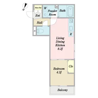 リテラス中野【1階】の間取り