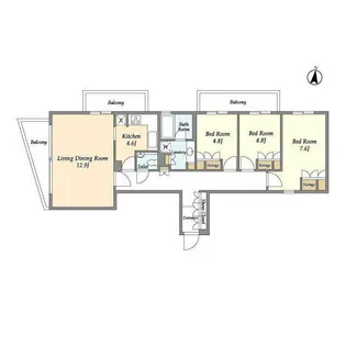 東京都世田谷区弦巻1【マンション】の間取り