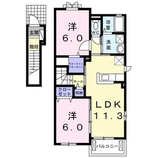 群馬県藤岡市藤岡【アパート】の間取り