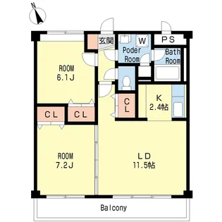 シシアシティ【1階】の間取り