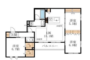 Premium Maison光【2階】の間取り