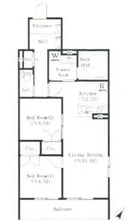 フィカーサ横浜【1階】の間取り