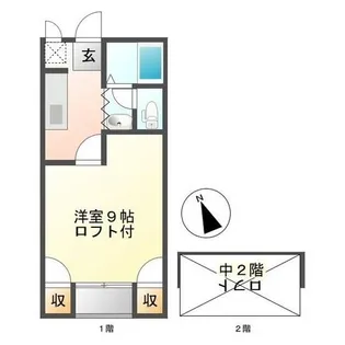 第3飯茂ハウス【2階】の間取り