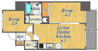 SーFORT福島LaLuna【4階】の間取り