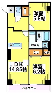 東京都調布市西つつじケ丘1【マンション】の間取り