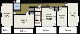 セイショウ・ヴィレッジ【5階】の間取り