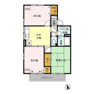 スマイルコート3番館【2階】の間取り