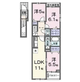 メゾン ミモザV【2階】の間取り