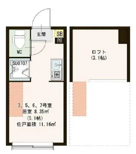 東京都杉並区成田東3【アパート】の間取り