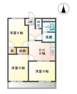 ハイツ新都田【2階】の間取り