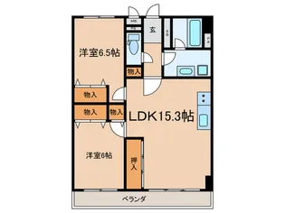 HACHIBUSE鳴尾【1階】の間取り