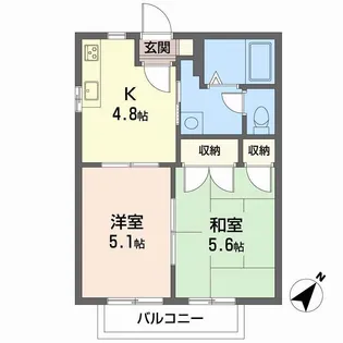 エクセランルミエール B棟【1階】の間取り