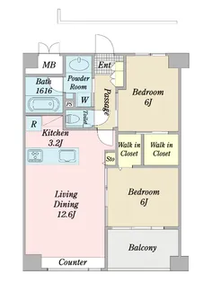 LATTICE東松戸【5階】の間取り