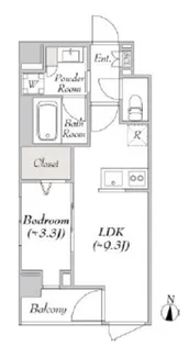 ルミーク北千住【4階】の間取り