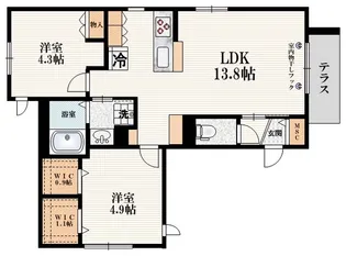東京都豊島区巣鴨4【マンション】の間取り