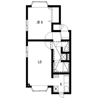 ベルコート市名坂【1階】の間取り
